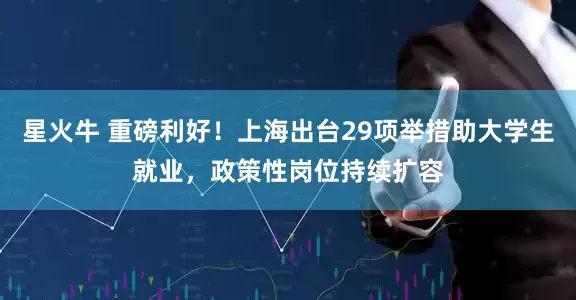 星火牛 重磅利好！上海出台29项举措助大学生就业，政策性岗位持续扩容