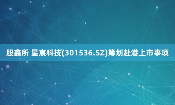 股鑫所 星宸科技(301536.SZ)筹划赴港上市事项