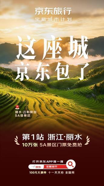 红海优配 京东国庆“包下一座城”，10万张5A景区门票免费领